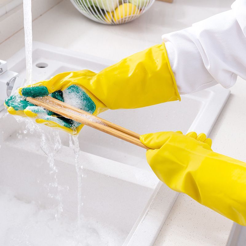 Dish Glove Rubber - 1pair Portable Practical Five-finger Brush For