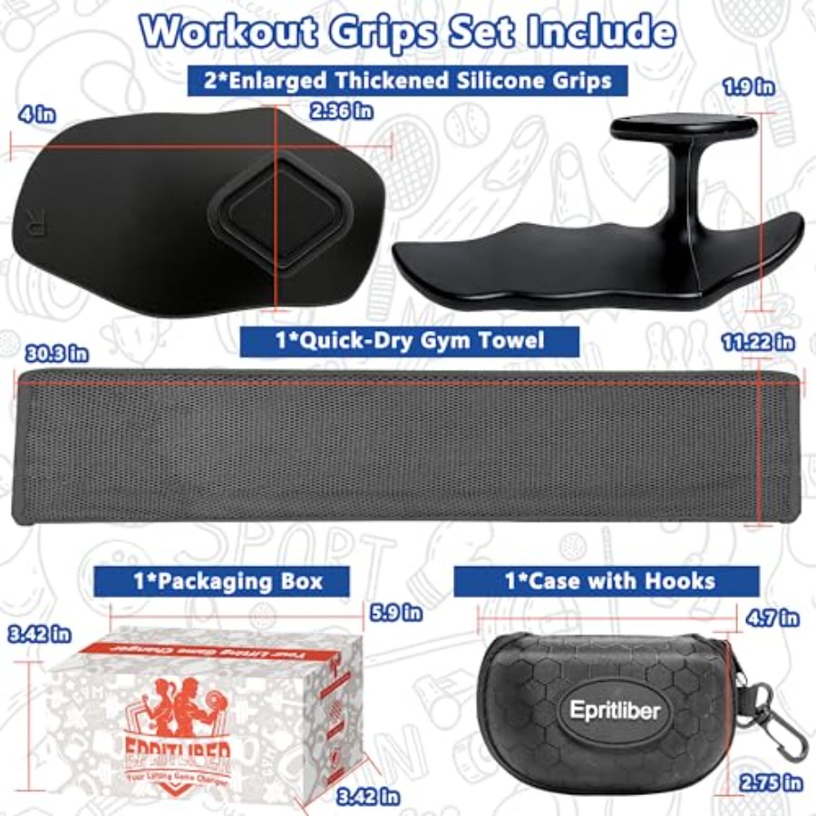 Large Silicone Workout Grips K - Workout Glove Gym recension och pris