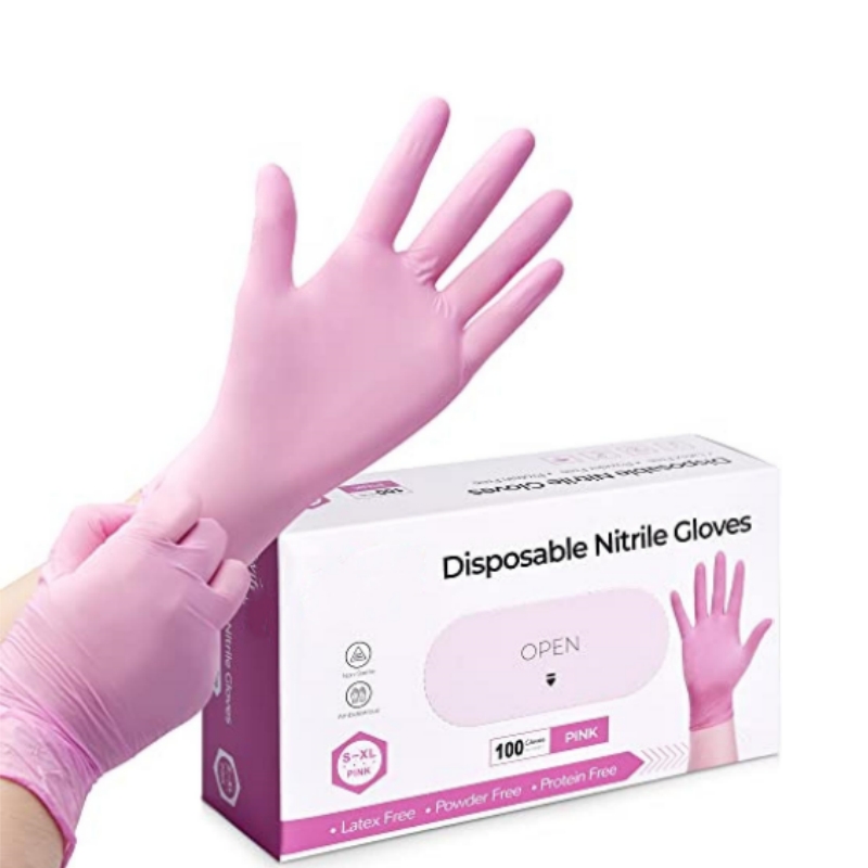 Pink Nitrile Disposable Gloves - Nitrile Mechanic Glove recension och pris