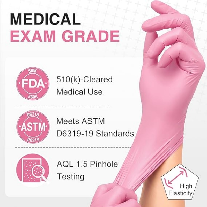 Pink Nitrile Disposable Gloves - Nitrile Mechanic Glove recension och pris