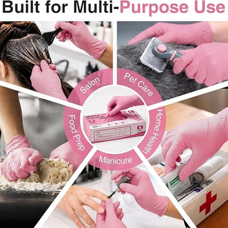 Pink Nitrile Disposable Gloves - Nitrile Mechanic Glove recension och pris