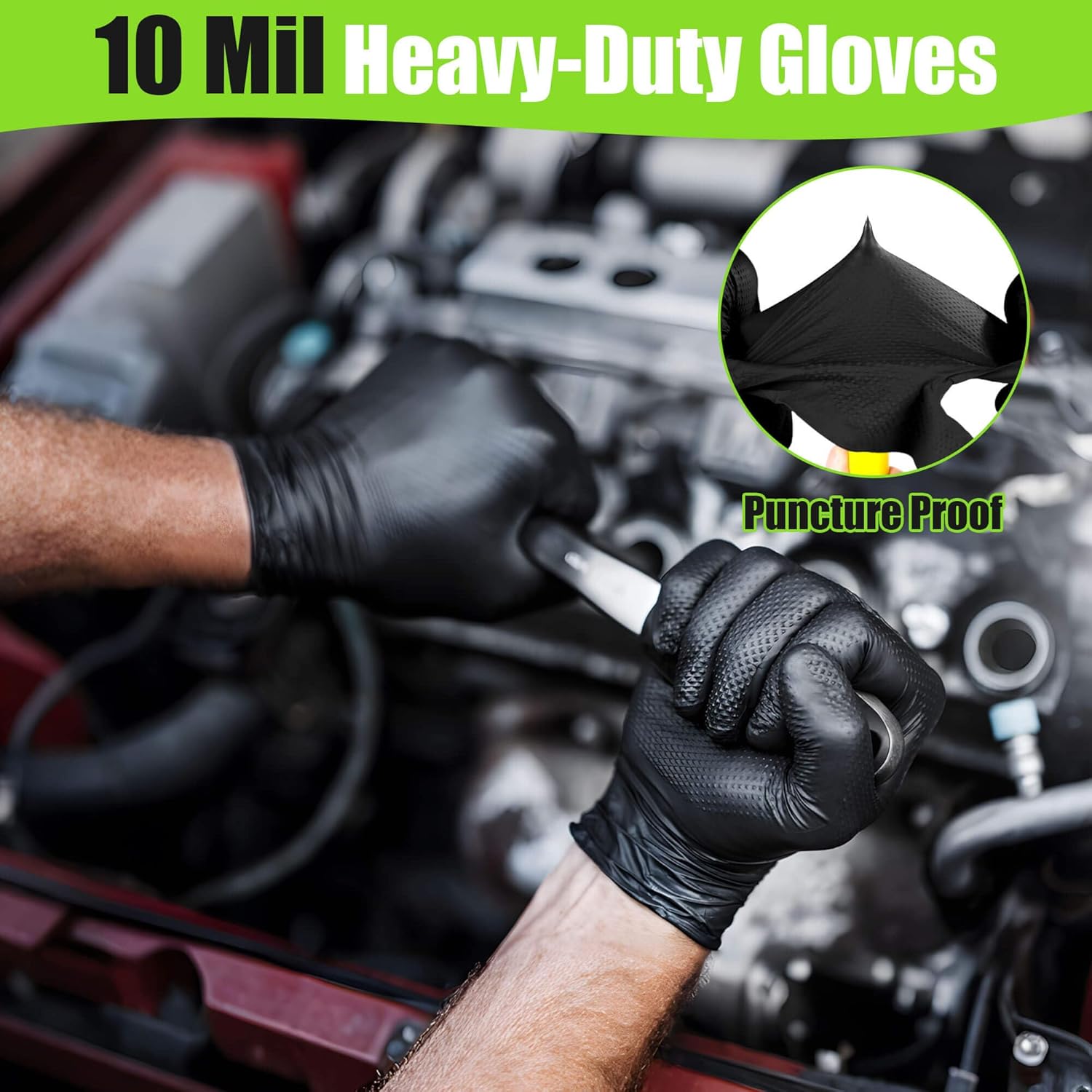 10 Mil Nitrile Gloves Large -  - Latex Disposable Glove recension och pris