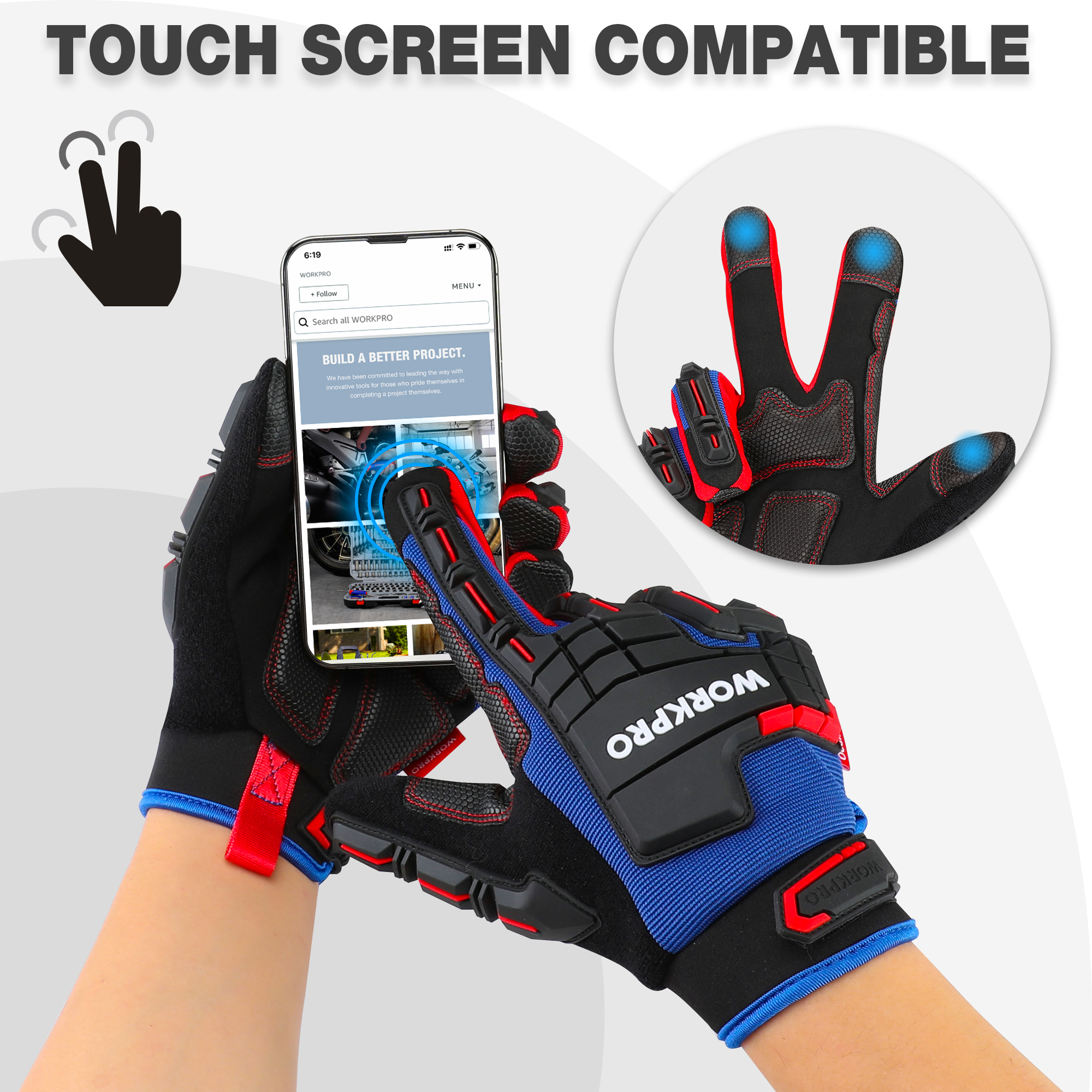 WORKPRO Heavy-duty Work Gloves - Work Glove Impact recension och pris