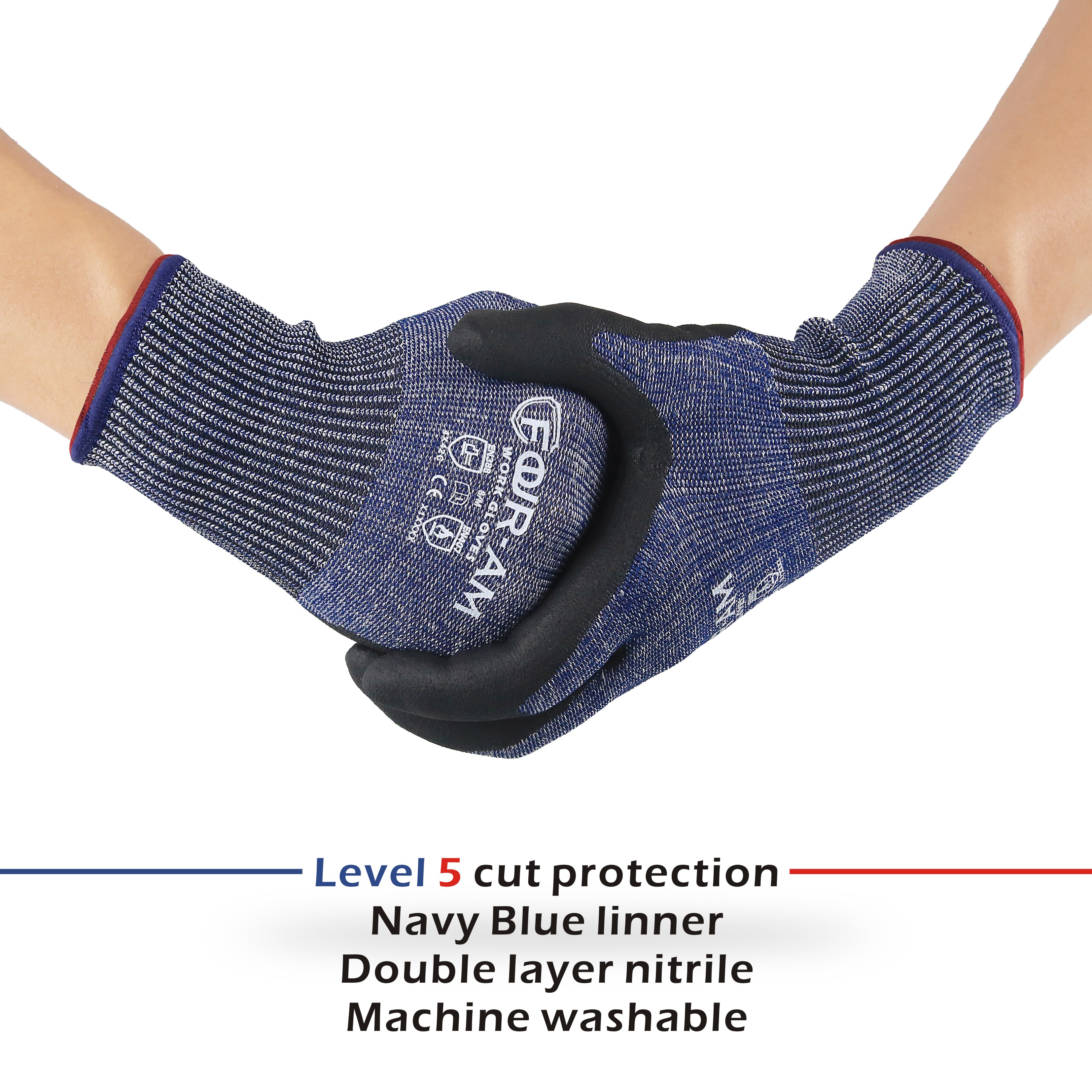 1/3Pair, Level 5Cut-Resistant  - Nitrile Mechanic Glove recension och pris
