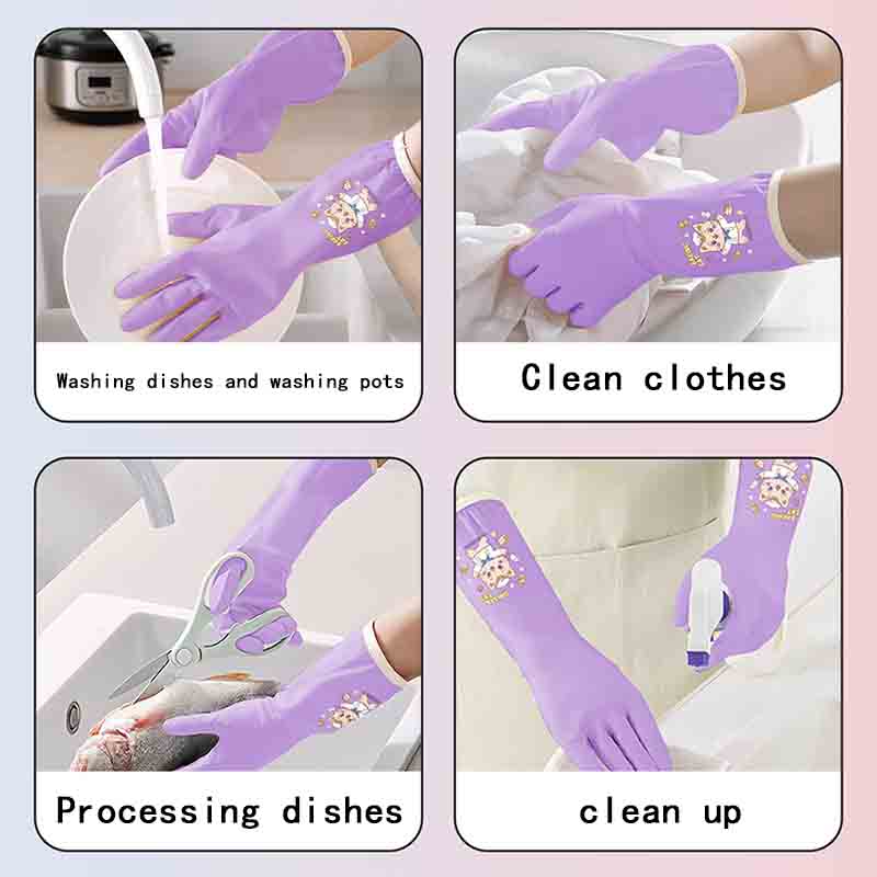 1 pair of household cleaning a - Dish Glove Rubber recension och pris