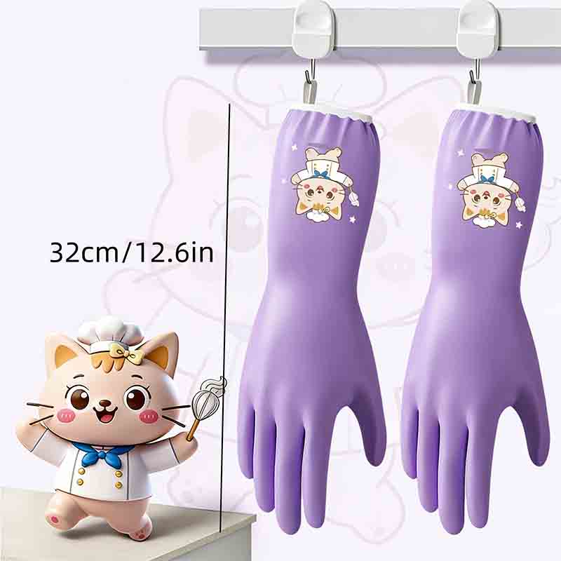 1 pair of household cleaning a - Dish Glove Rubber recension och pris
