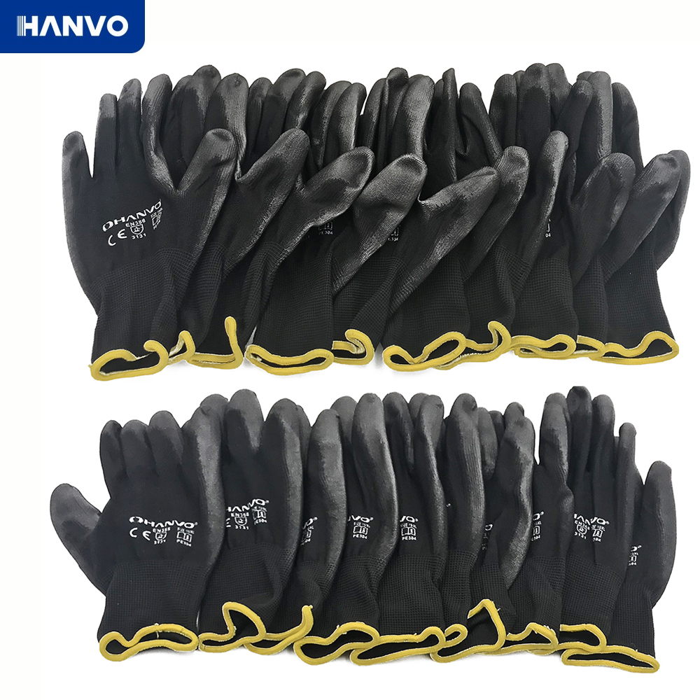 10 Pairs PU Nitrile Safety Coa - Nitrile Mechanic Glove recension och pris