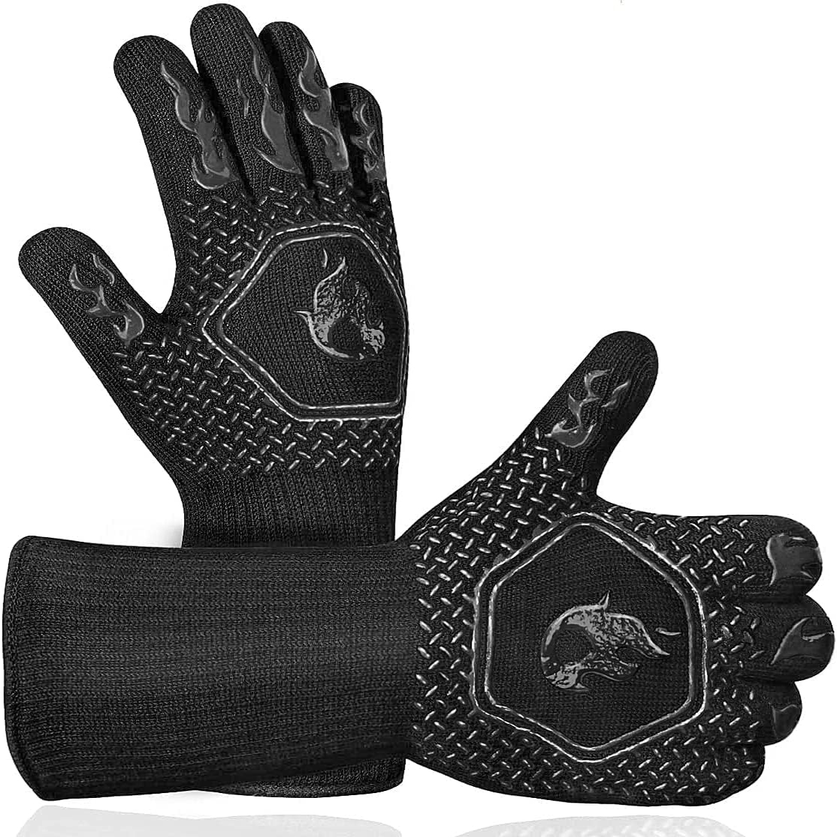 BBQ Grill Gloves High Temp Res - Oven Mitt Silicone recension och pris