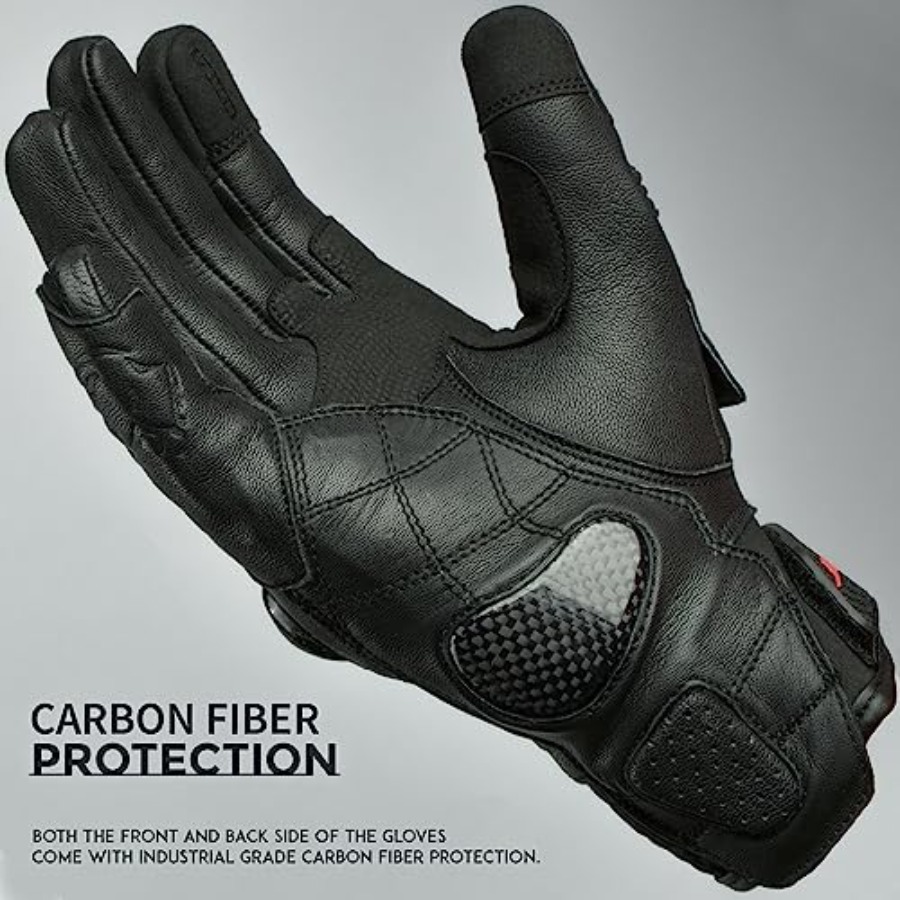 Leather Motorcycle Gloves for  - Motorcycle Glove Knuckle recension och pris