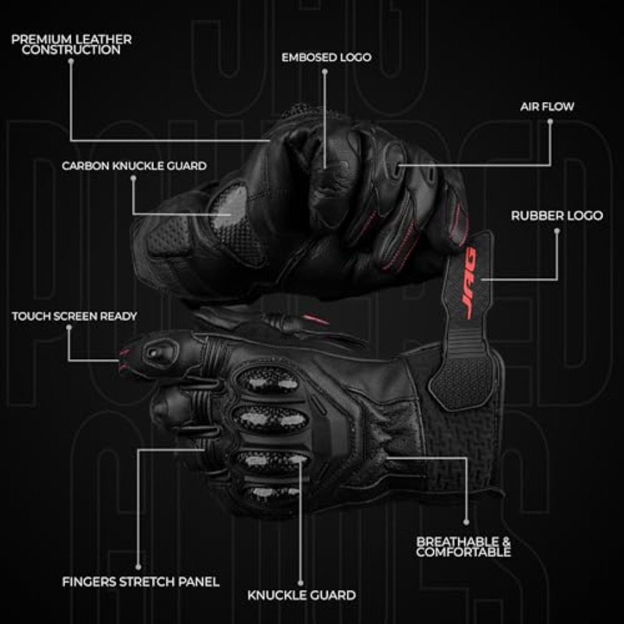 Leather Motorcycle Gloves for  - Motorcycle Glove Knuckle recension och pris