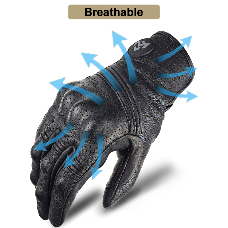 Men's Retro Perforated Leather - Cycling Glove Padded recension och pris