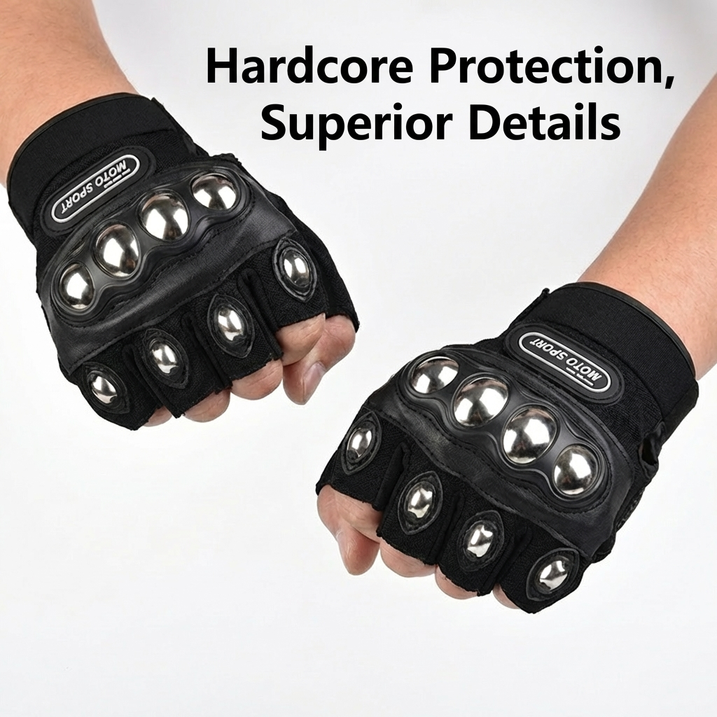 Steel Shell Knuckle Protection - Motorcycle Glove Knuckle recension och pris