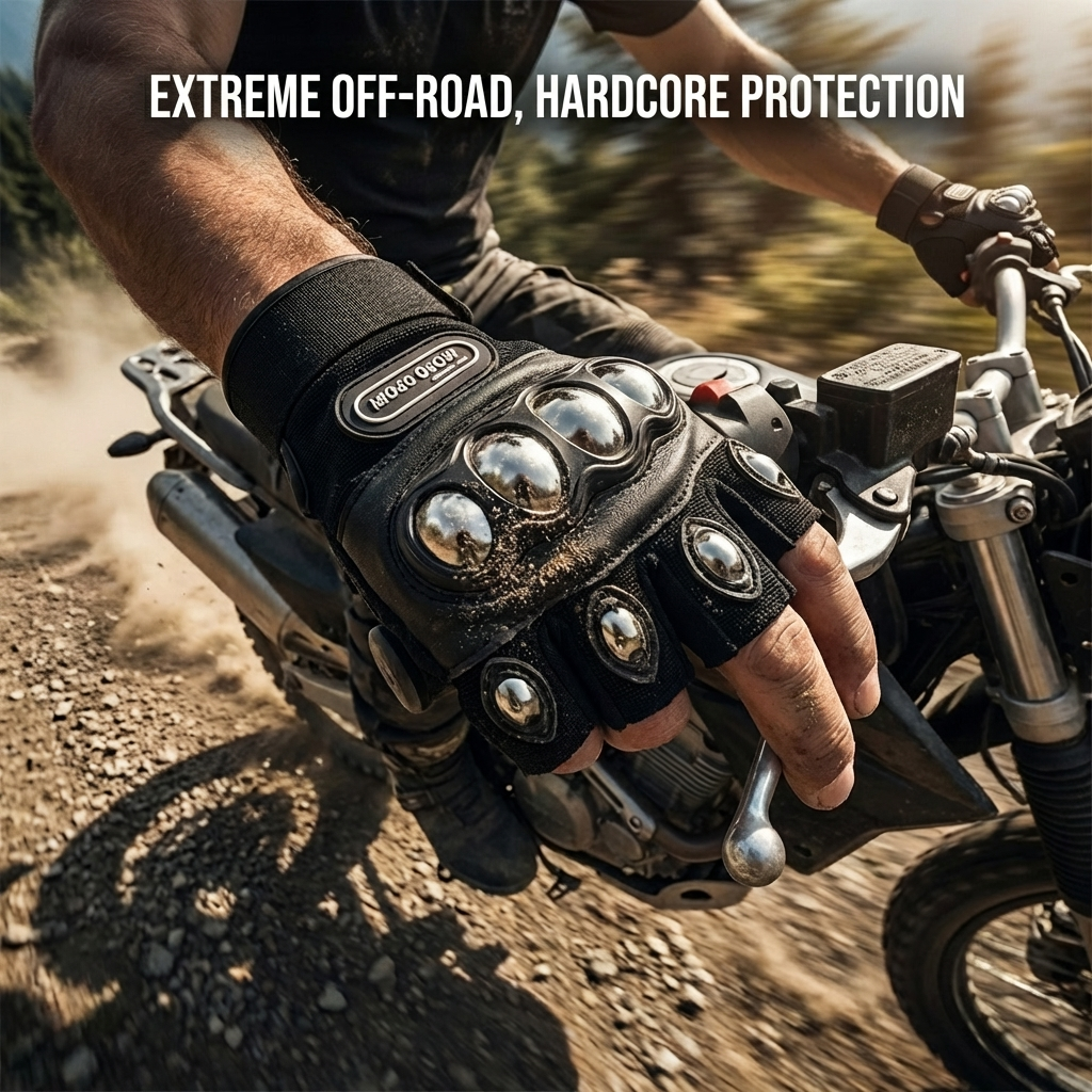 Steel Shell Knuckle Protection - Motorcycle Glove Knuckle recension och pris