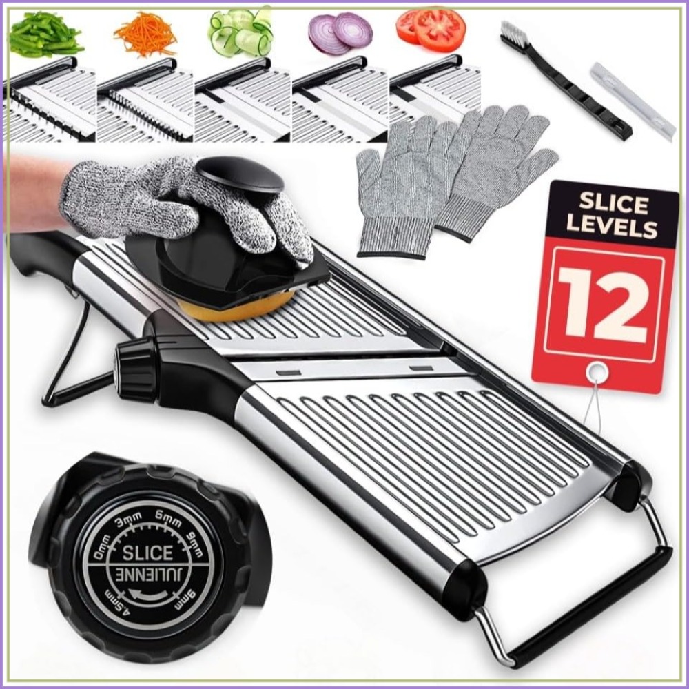 Adjustable Mandoline Food Slic - Cut Resistant Glove recension och pris