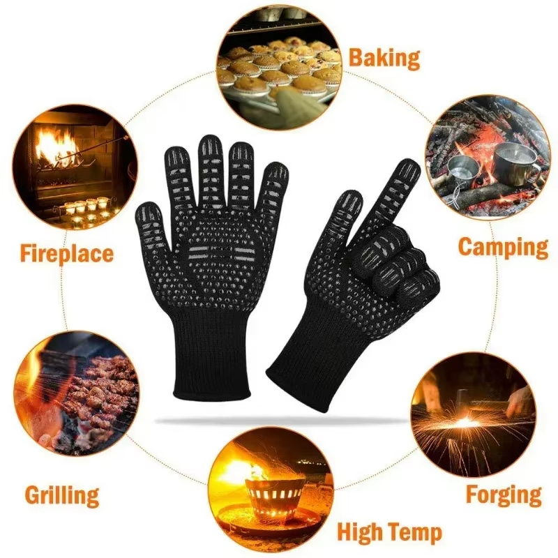 1PCS Piece BBQ Gloves High Tem - Oven Mitt Silicone recension och pris