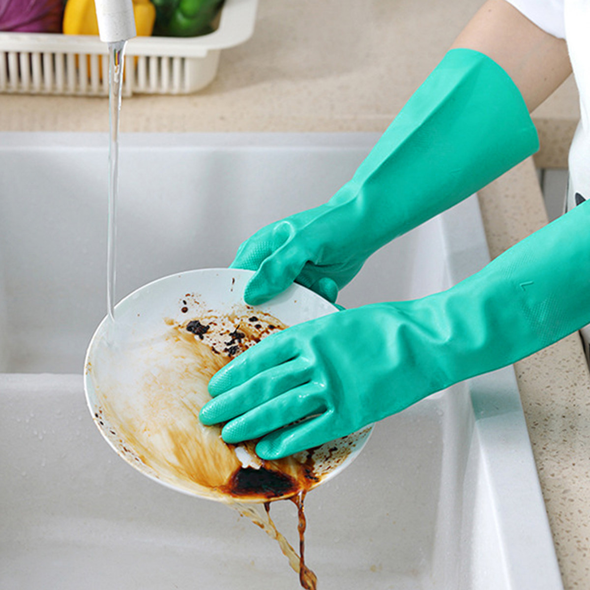 1Pairs Premium Dishwashing Glo - Dish Glove Rubber recension och pris