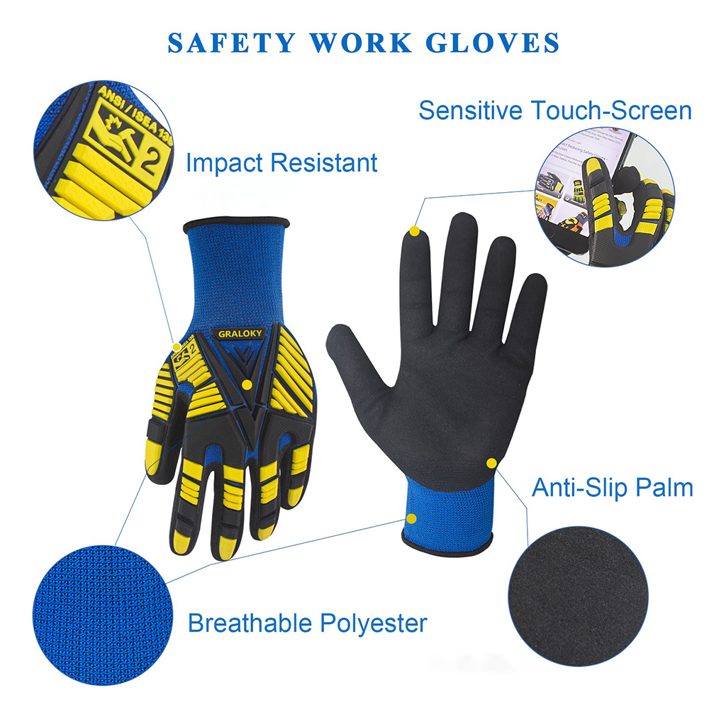ANSI Level 2 Impact Resistant  - Work Glove Impact recension och pris