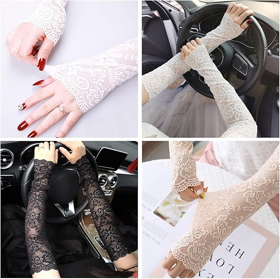 New 1Pair Sexy Lace Hollow-Out - Fingerless Glove Knit recension och pris