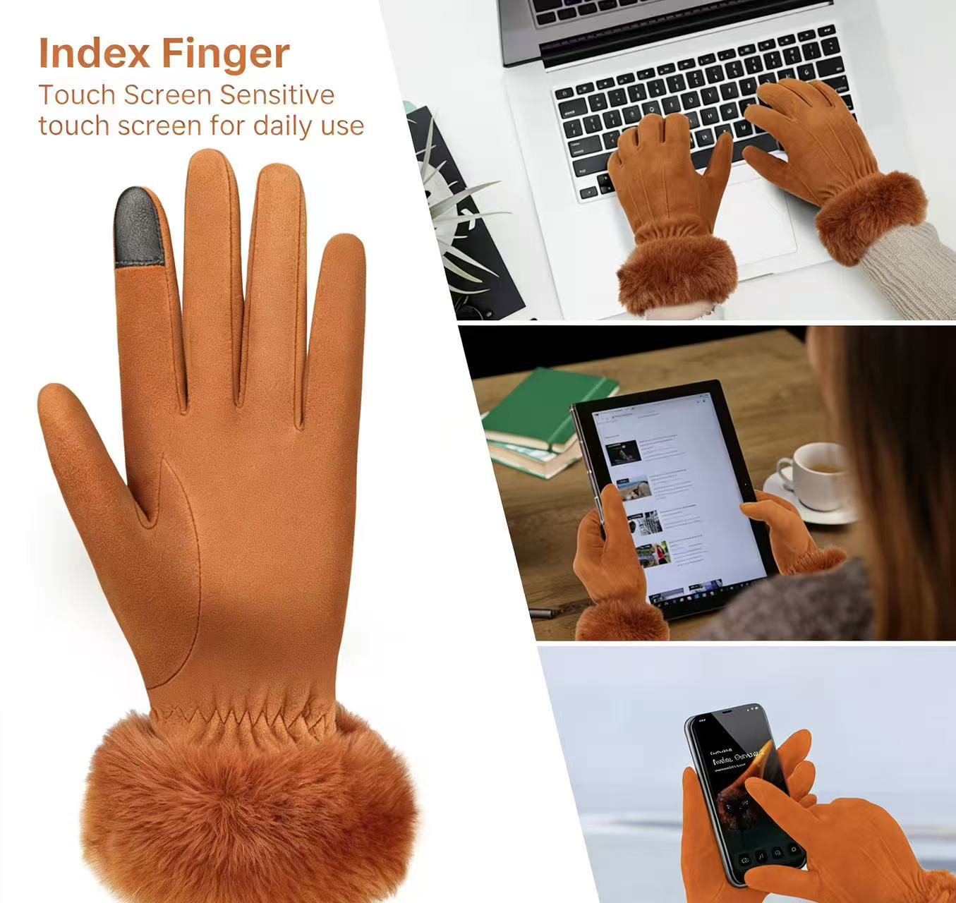Women's Deerskin Warm Gloves A - Wool Glove Lined recension och pris