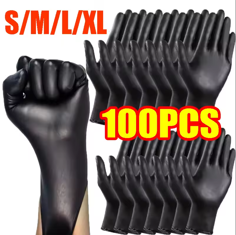 100/50/20PCS Black Nitrile Glo - Nitrile Mechanic Glove recension och pris