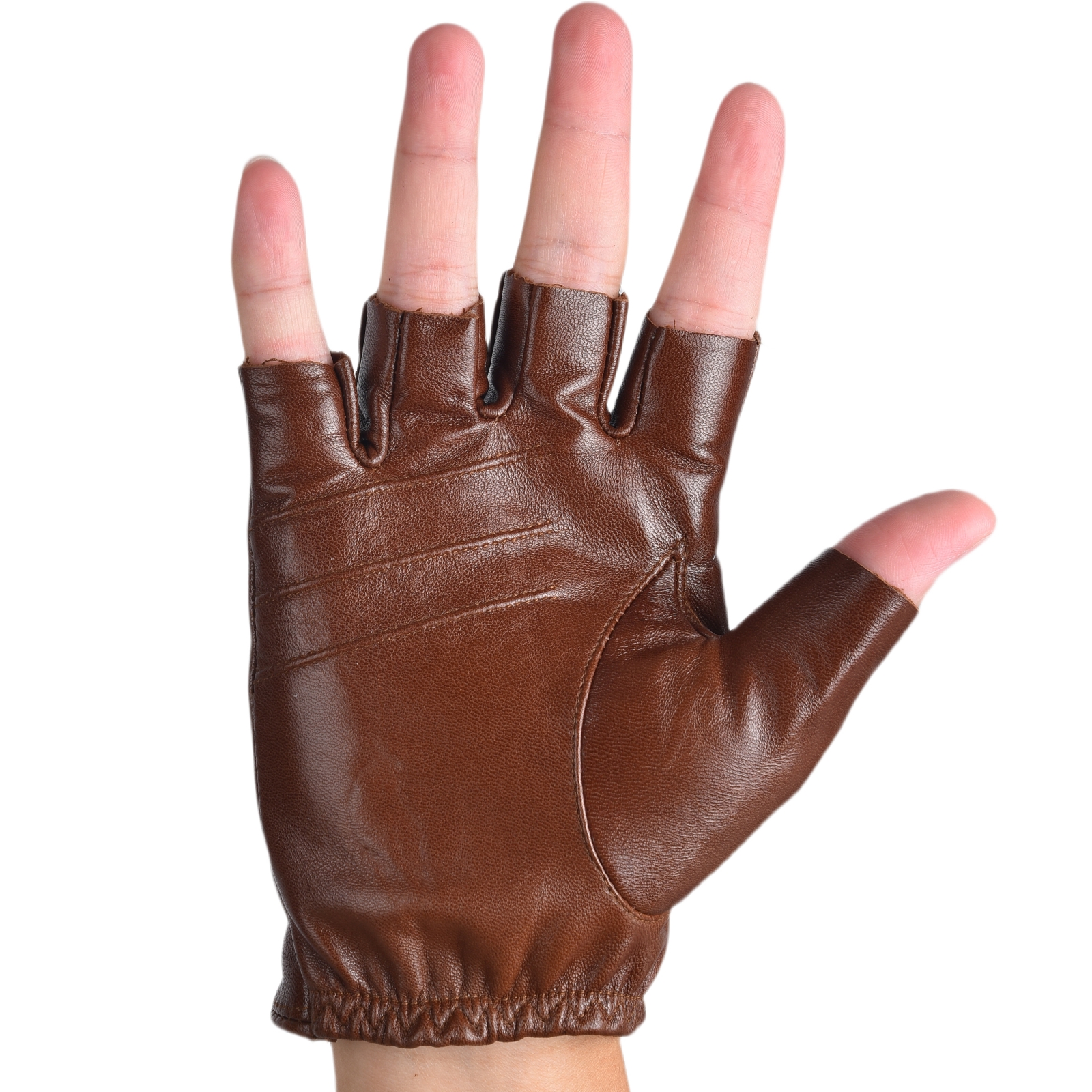 Mens Fingerless Half Finger Le - Leather Driving Glove recension och pris