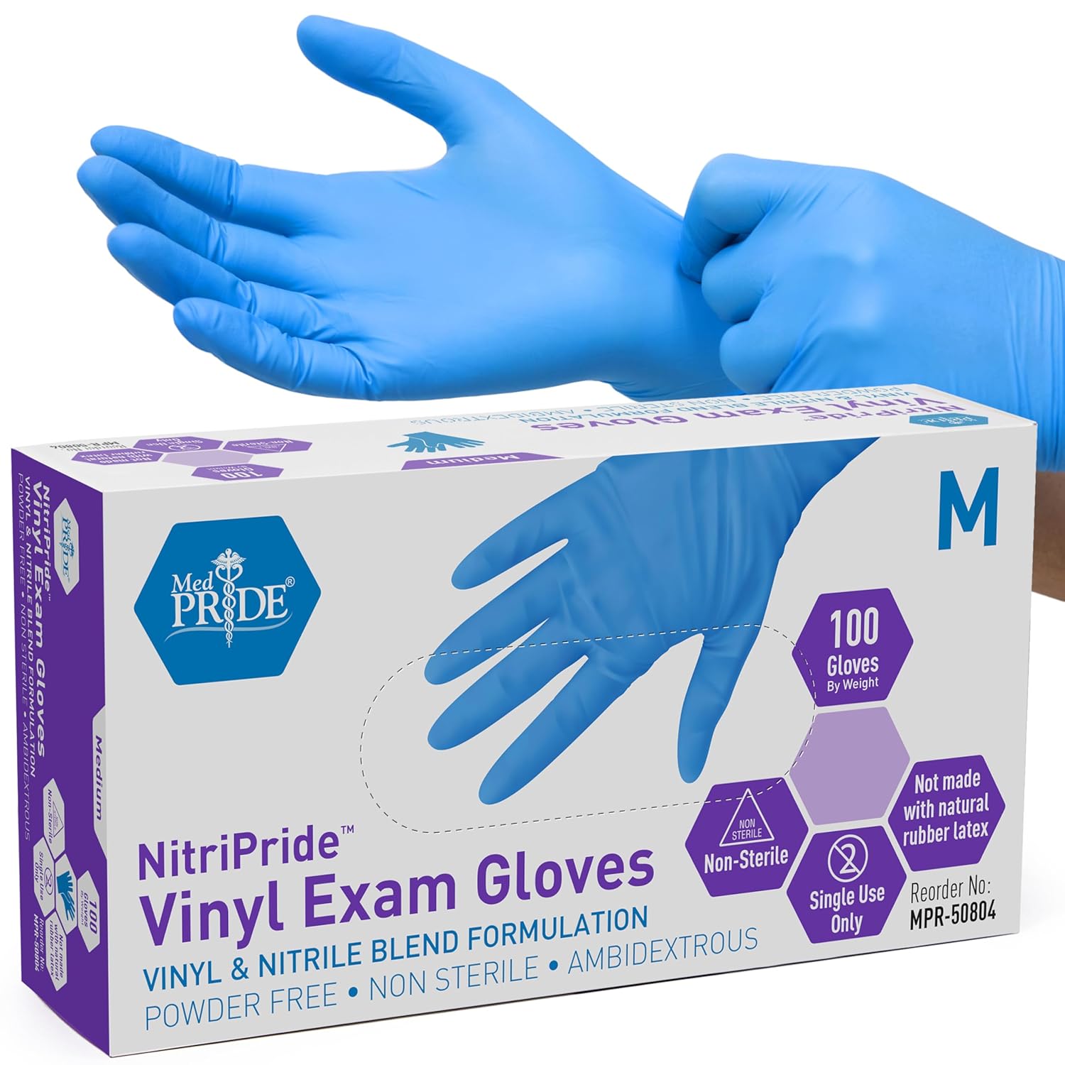 Powder-Free Nitrile/Vinyl Blen - Latex Disposable Glove recension och pris