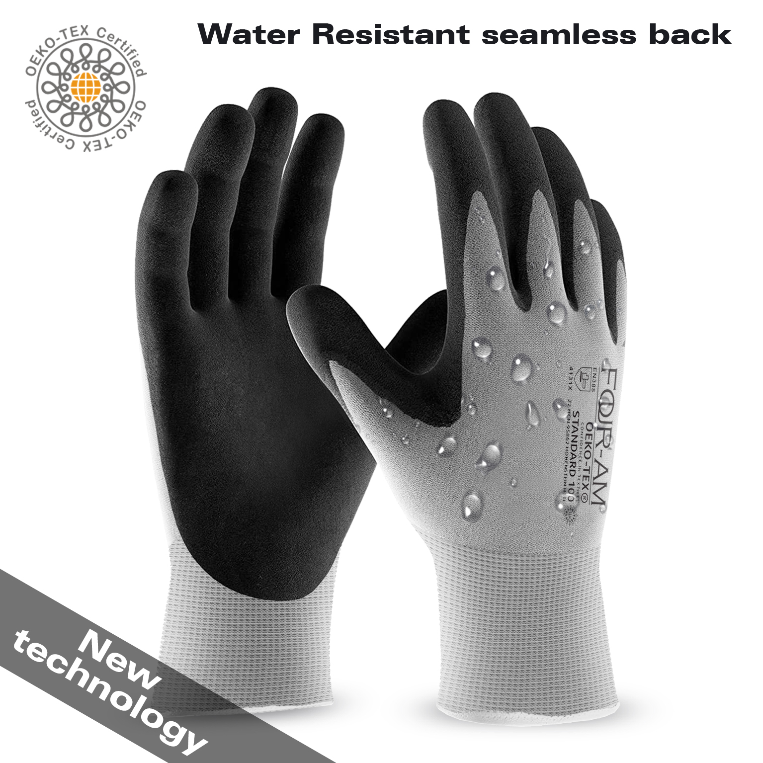 1pc Quick Water Repellent Nylo - Nitrile Mechanic Glove recension och pris