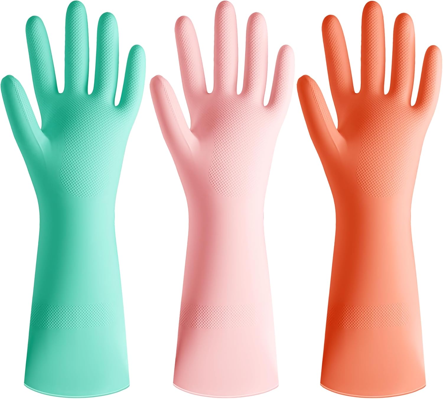 3 Pairs Colorful Rubber Dishwa - Rubber Glove Cleaning recension och pris