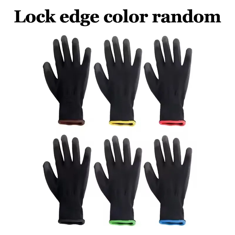 6/12/18PCS Black PU Coating Gl - Nitrile Mechanic Glove recension och pris