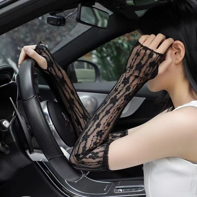 Summer Mesh Flower Lace Finger - Fingerless Glove Knit recension och pris