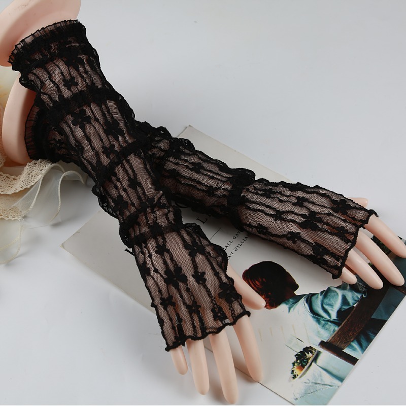 Summer Mesh Flower Lace Finger - Fingerless Glove Knit recension och pris