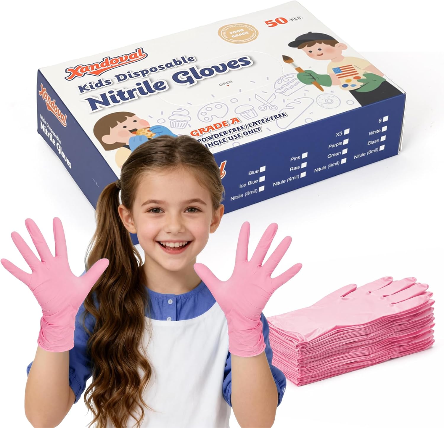Kids Disposable Gloves for 3-8 - Latex Disposable Glove recension och pris