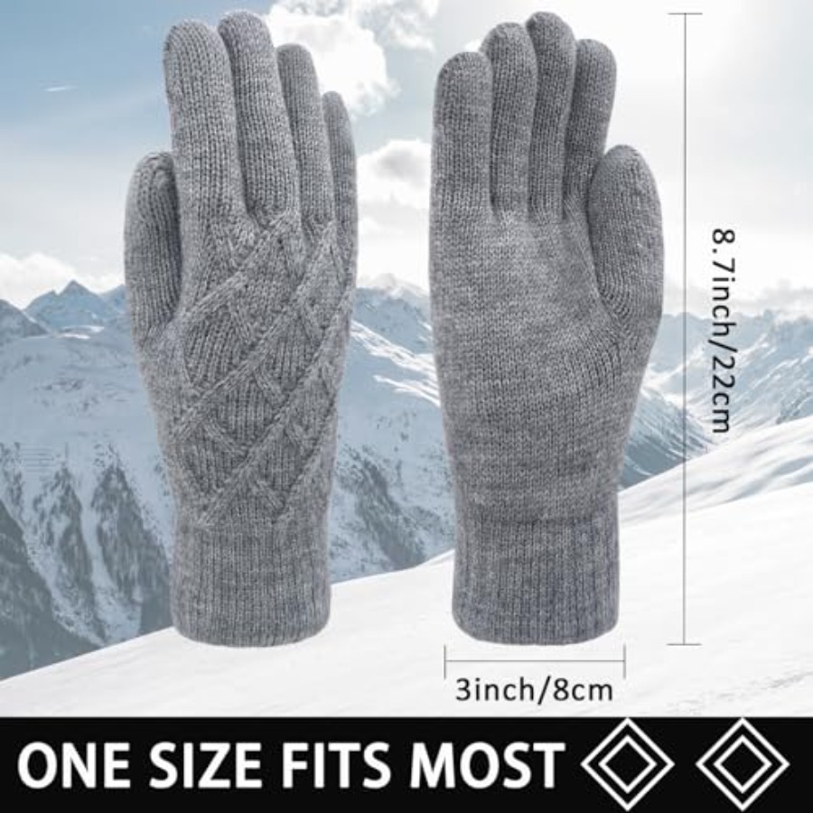 Winter Wool Gloves for Women M - Wool Glove Lined recension och pris