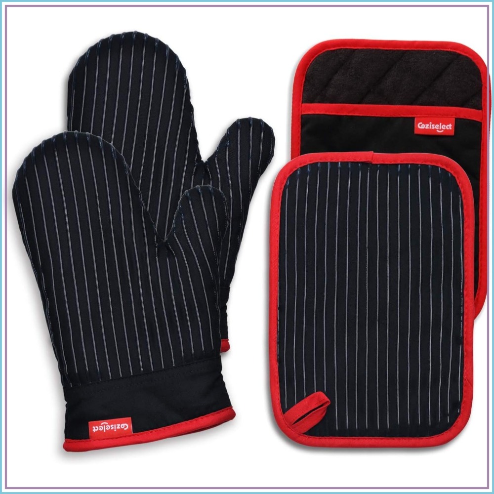 Heat Resistant Oven Mitts and  - Oven Mitt Silicone recension och pris