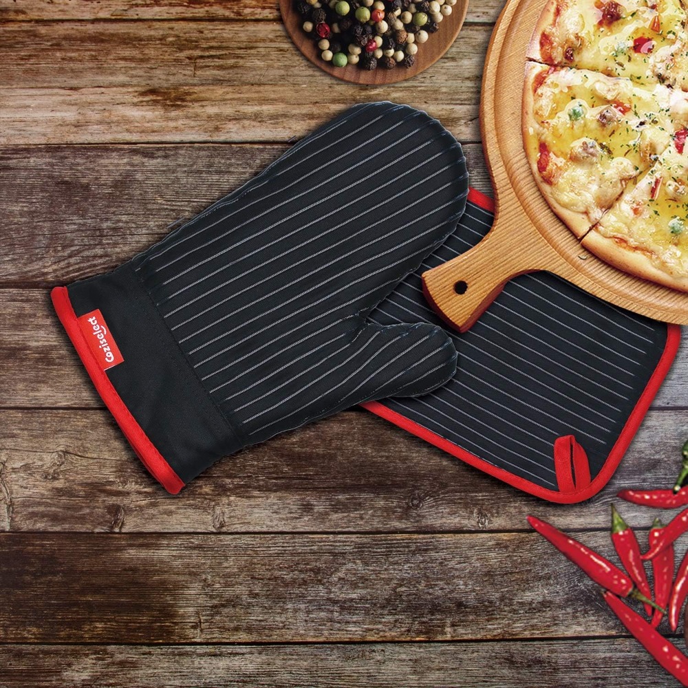Heat Resistant Oven Mitts and  - Oven Mitt Silicone recension och pris