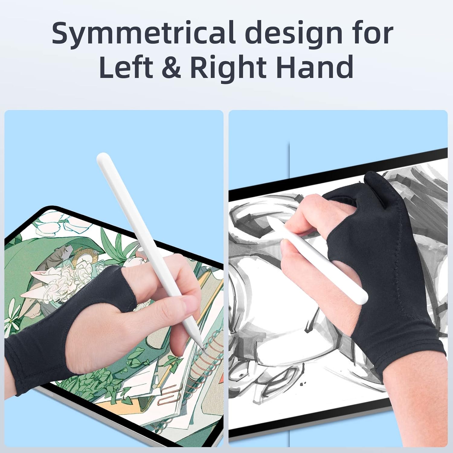 2-Pack Drawing Glove with Palm - Touchscreen Glove Capacitive recension och pris