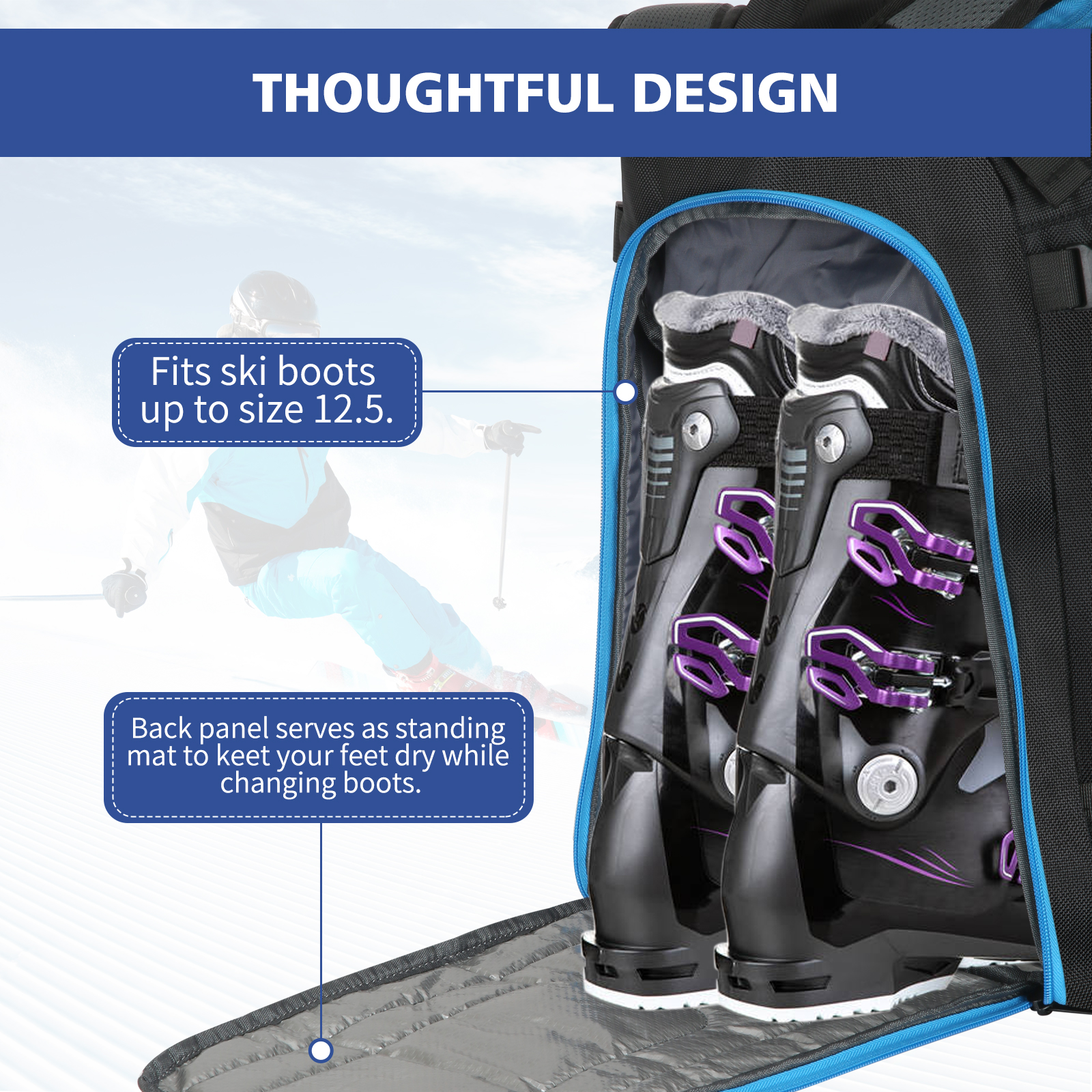 Ski Boots Bag Outdoor Skiing C - Ski Glove Waterproof recension och pris
