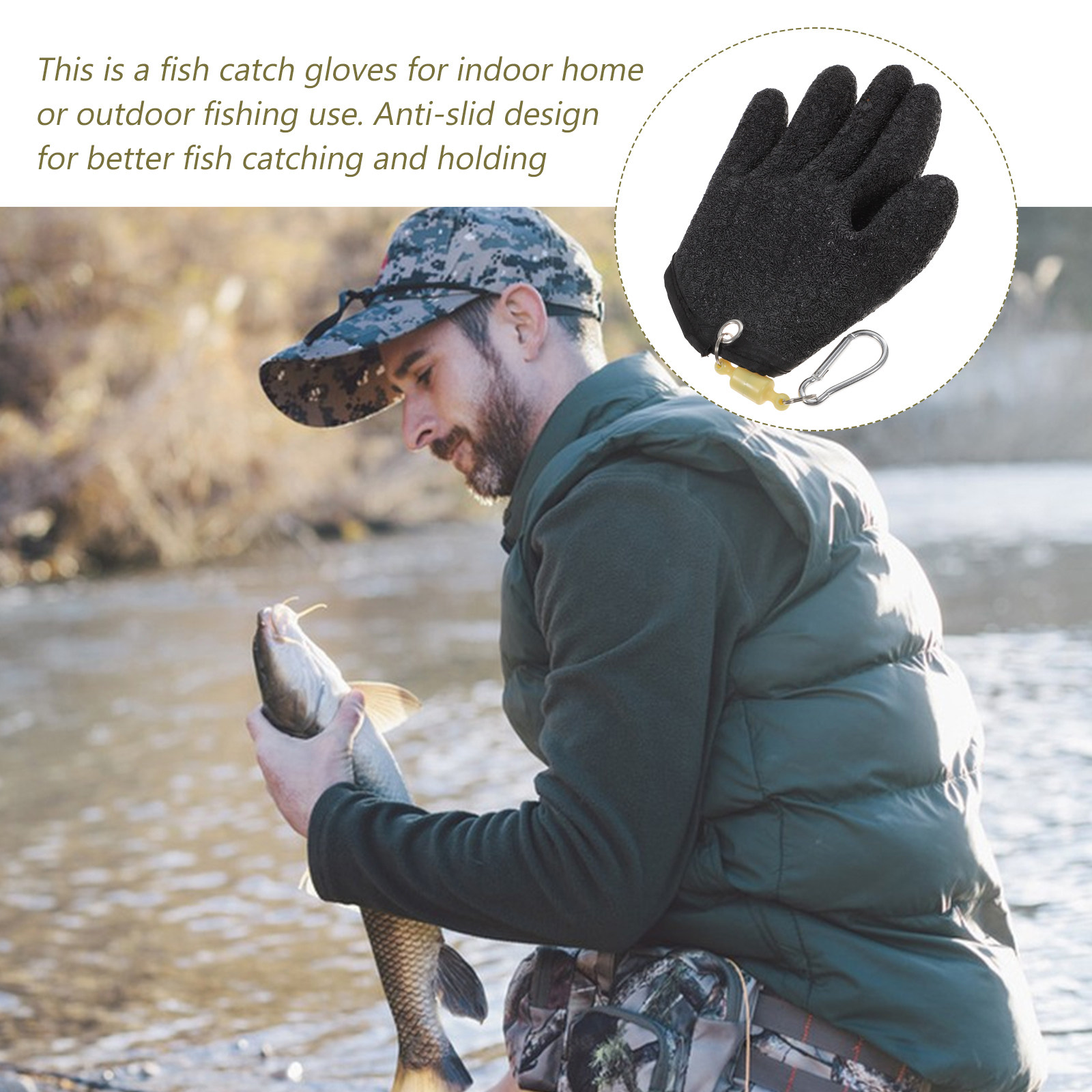 Fish Catch Gloves Anti-Slip Ru - Rubber Glove Cleaning recension och pris